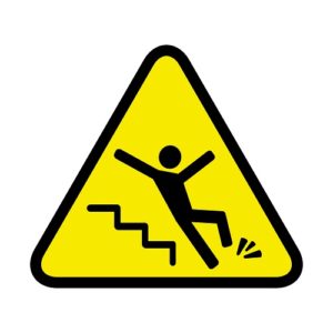 Symbole "attention au risque de chute"