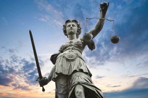 Statue représentant la justice